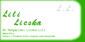 lili licska business card